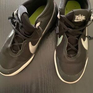 Nike Kids Team Hustle D10 GS Basketball Shoe 6.5 Big Kid Black/Metallic Silver